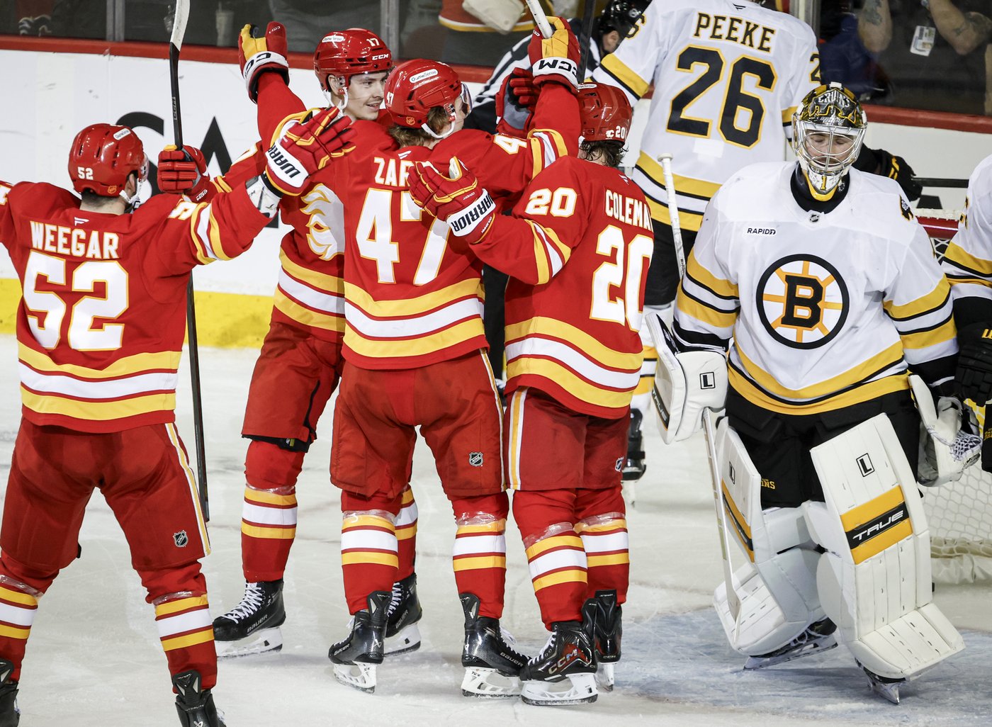 Connor Zary scores overtime winner for Flames in 2-1 win over Bruins | iNFOnews.ca