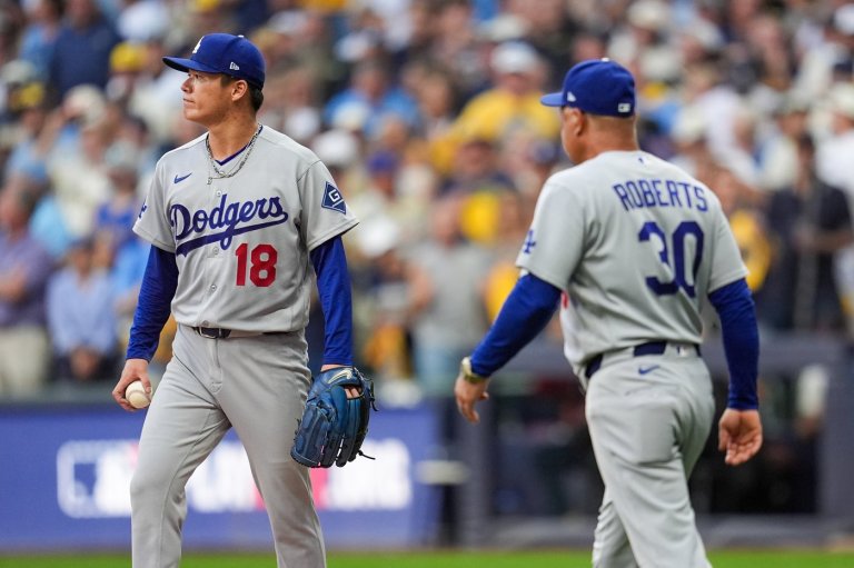 Dodgers ace Yoshinobu Yamamoto gets chased early by the Brewers in a rare postseason dud | iNFOnews.ca