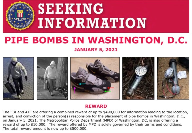 FBI makes arrest in investigation into pipe bombs placed in DC on eve of Jan. 6 riot, AP source says | iNFOnews.ca