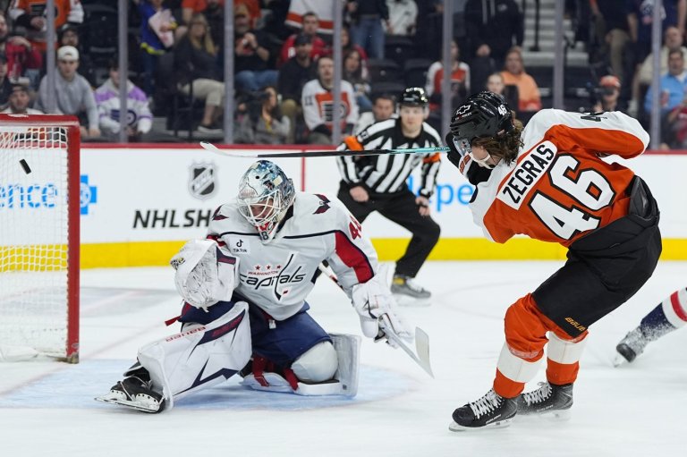 Konecny, Zegras score in 2nd period, help rally Flyers to a 4-1 win over the Capitals | iNFOnews.ca