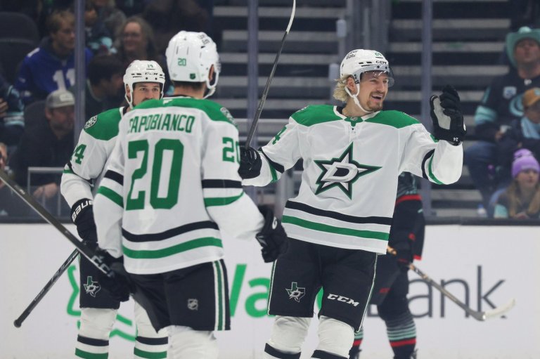 Kolyachonok breaks late tie with 1st goal of season, Stars beat Kraken 3-2 | iNFOnews.ca
