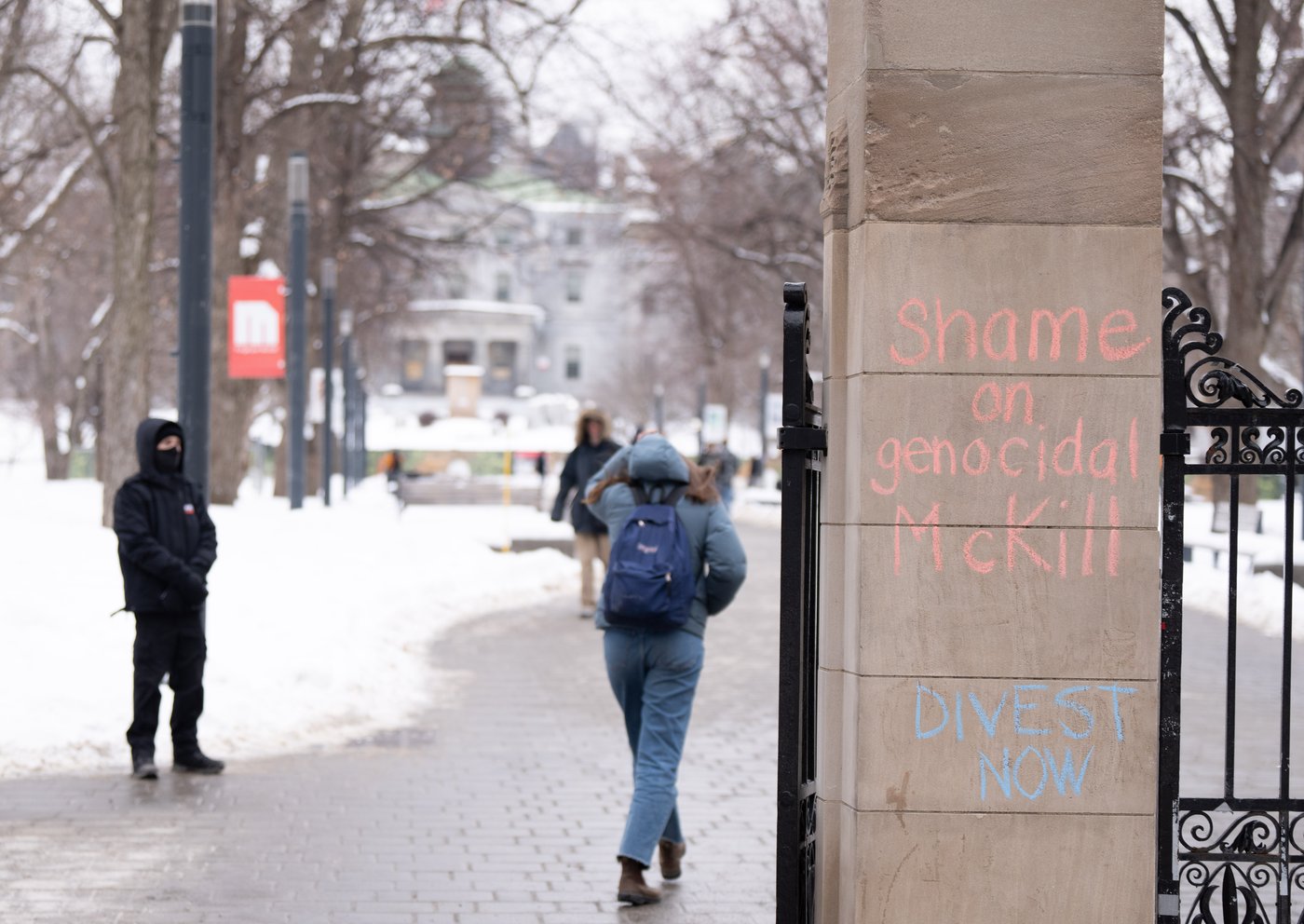 Vandalism spree leaves broken windows, 'Free Palestine' graffiti at McGill: police | iNFOnews.ca