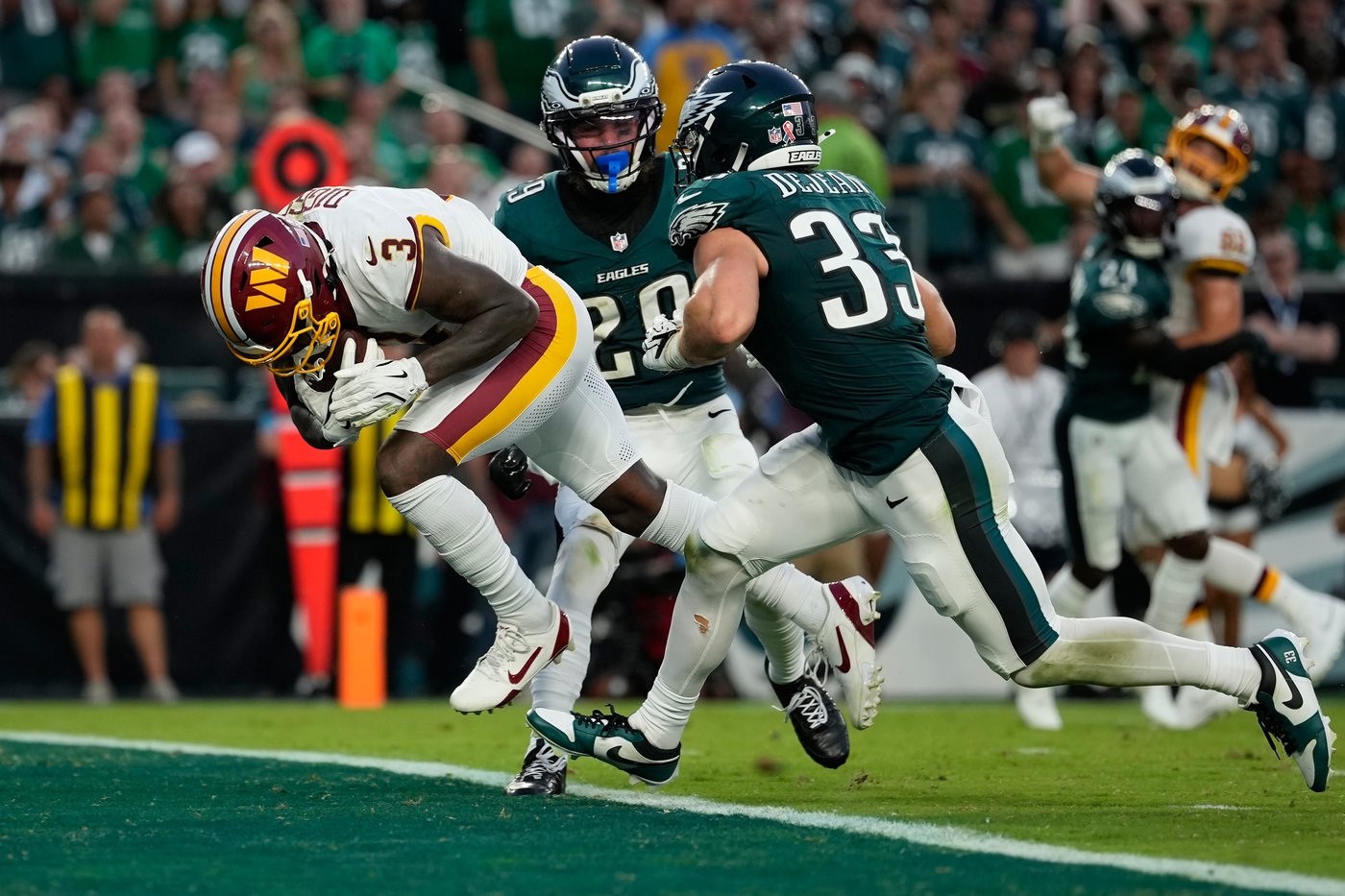 Stefon Diggs hugs the goalpost and gets flagged for costly penalty in Commanders' loss to Eagles | iNFOnews.ca Stefon Diggs hugs the goalpost and gets flagged for costly penalty in Commanders' loss to Eagles | iNFOnews.ca