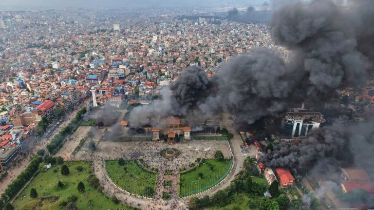 Photos show violent protests in Nepal, with government buildings set on fire | iNFOnews.ca
