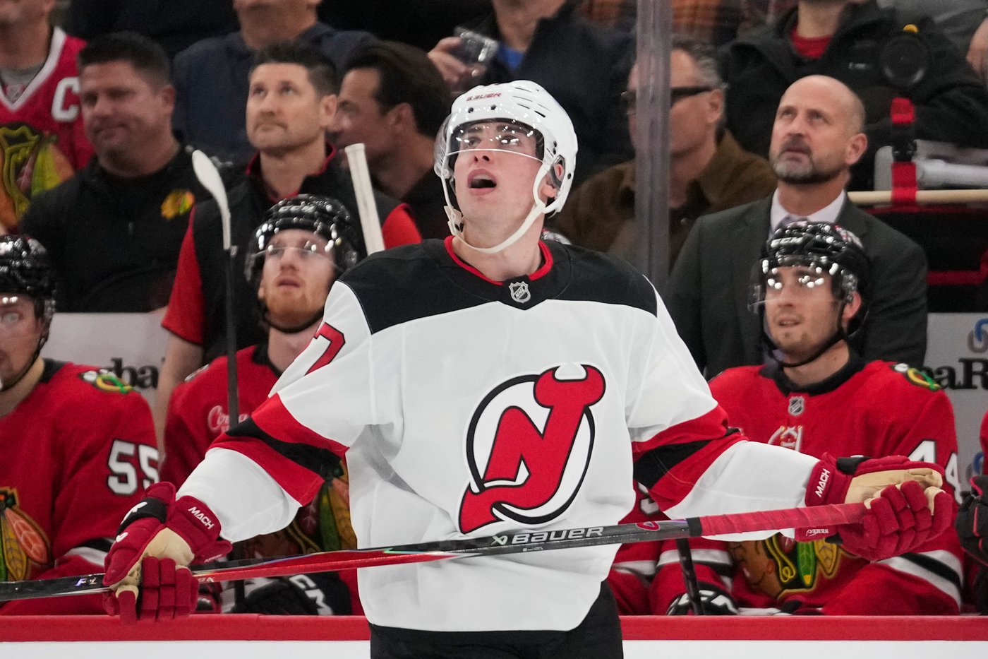 Simon Nemec scores 3rd goal of game in OT as Devils top Blackhawks 4-3 | iNFOnews.ca