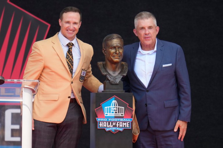 Drew Brees, Larry Fitzgerald, Luke Kuechly, Adam Vinatieri and Roger Craig enter the Hall of Fame | iNFOnews.ca