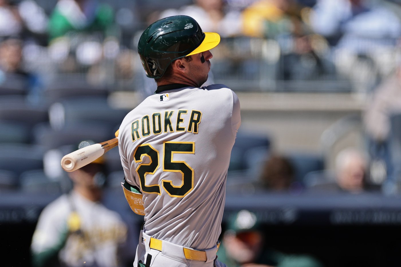 Athletics slugger Brent Rooker placed on IL with oblique strain, ending his 213-game streak | iNFOnews.ca