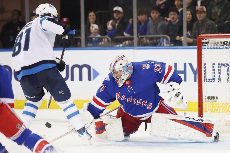 Jets beat the Rangers in a shootout to spoil goalie Dylan Garand's NHL debut | iNFOnews.ca