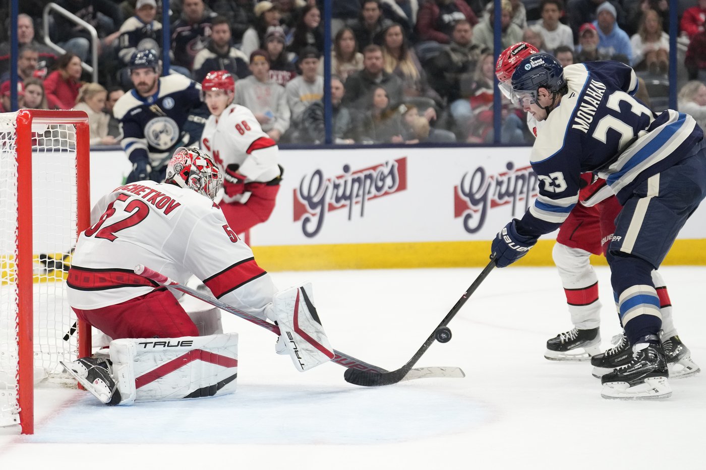Marchenko ties it late, Monahan gets only goal in shootout as Blue Jackets beat Hurricanes 5-4 | iNFOnews.ca