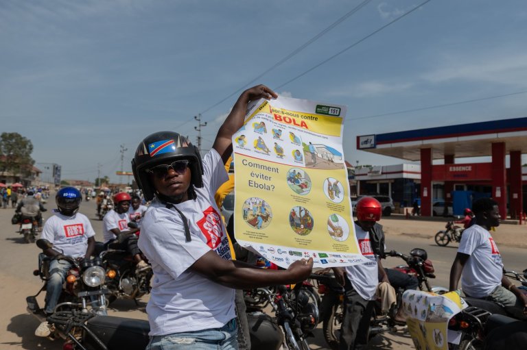 Motorcycle taxi drivers in Congo rally for Ebola awareness as attacks hinder response | iNFOnews.ca