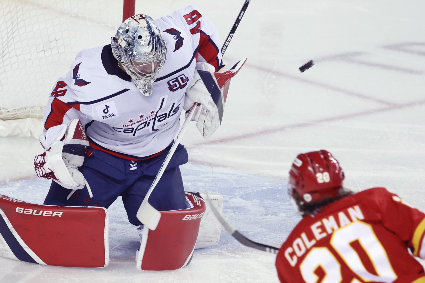 Hot Thompson helps Capitals douse the Flames 3-1 | iNFOnews.ca Hot Thompson helps Capitals douse the Flames 3-1 | iNFOnews.ca