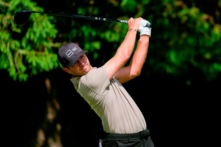 Chandler Blanchet rides a pair of eagles to a season-best 62 and the lead in Bermuda | iNFOnews.ca