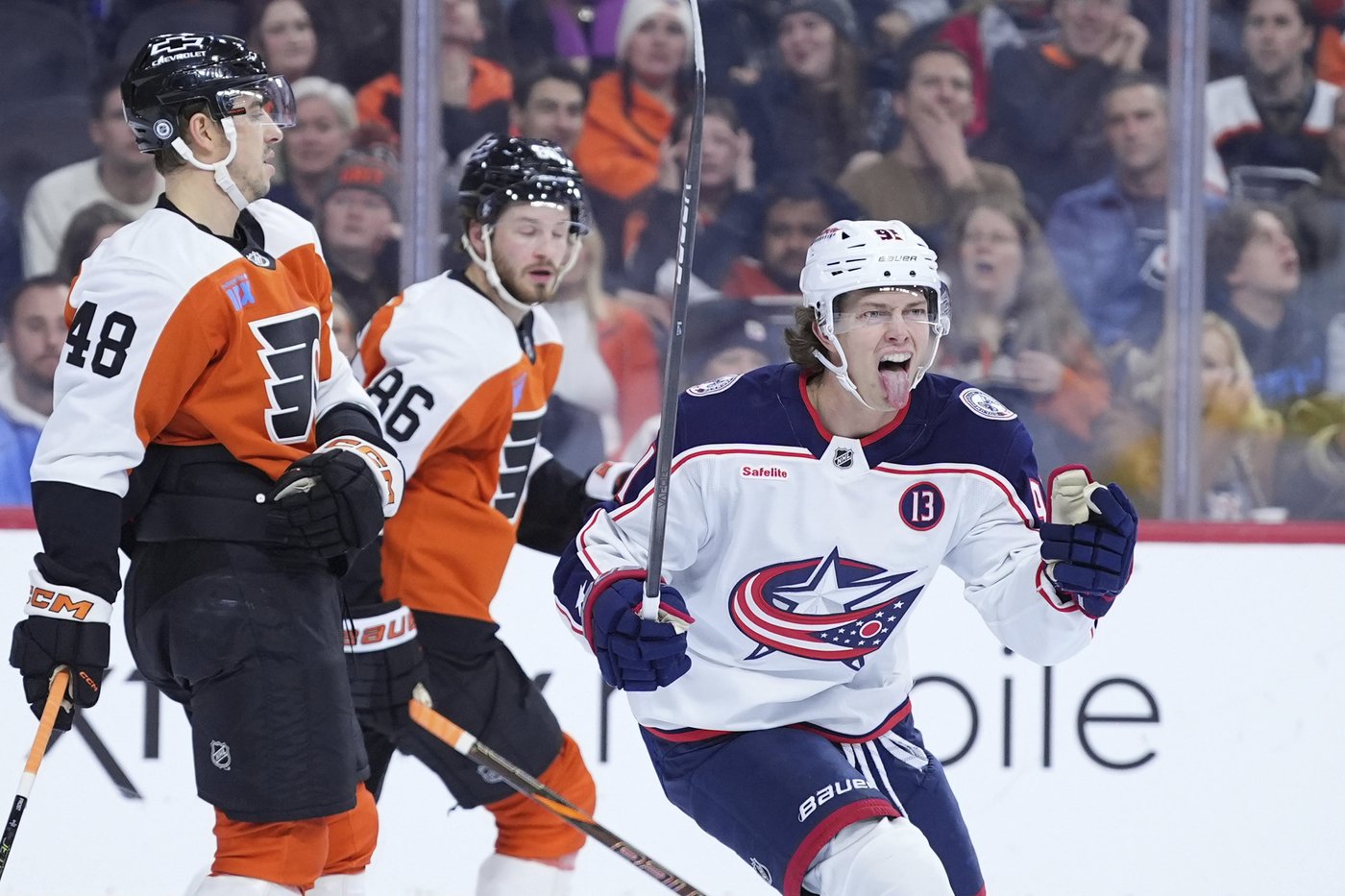 Tippett's OT goal and 4-point game powers the Flyers to a 5-4 comeback win over the Blue Jackets | iNFOnews.ca Tippett's OT goal and 4-point game powers the Flyers to a 5-4 comeback win over the Blue Jackets | iNFOnews.ca