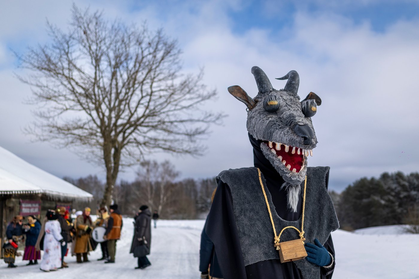 Photos show masked revelers celebrating Shrovetide in Lithuania | iNFOnews.ca