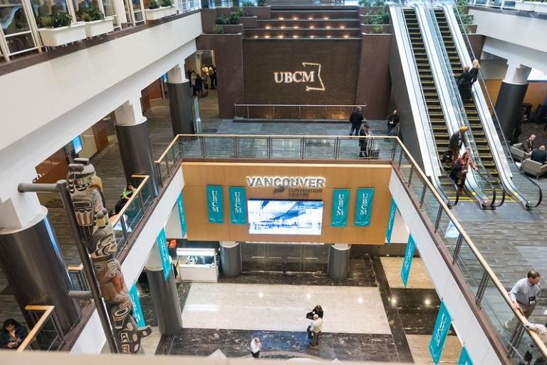 The interior of the Vancouver Convention Centre.