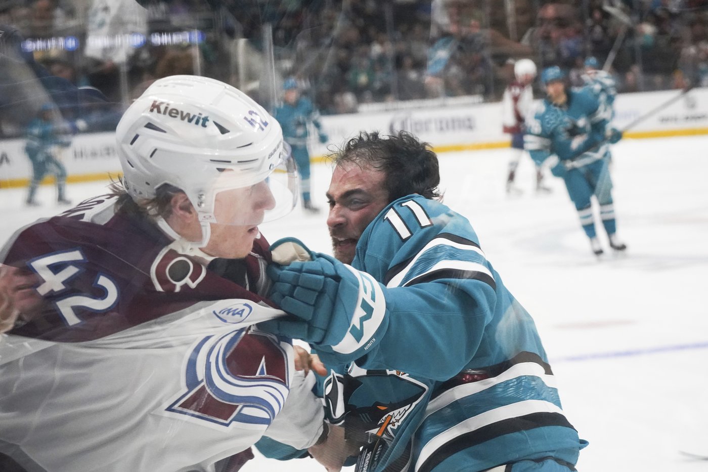 Colton scores twice, Annunen makes 25 saves to help Avalanche beat winless Sharks 4-1 | iNFOnews.ca Colton scores twice, Annunen makes 25 saves to help Avalanche beat winless Sharks 4-1 | iNFOnews.ca