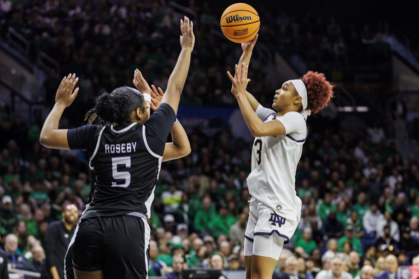 Notre Dame races past Stephen F. Austin in NCAA women's tourney, but Miles leaves with injury | iNFOnews.ca
