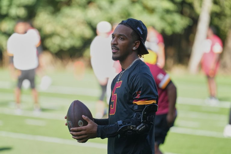 Jayden Daniels shrugs off elbow fears as Commanders weigh Colts start in London | iNFOnews.ca