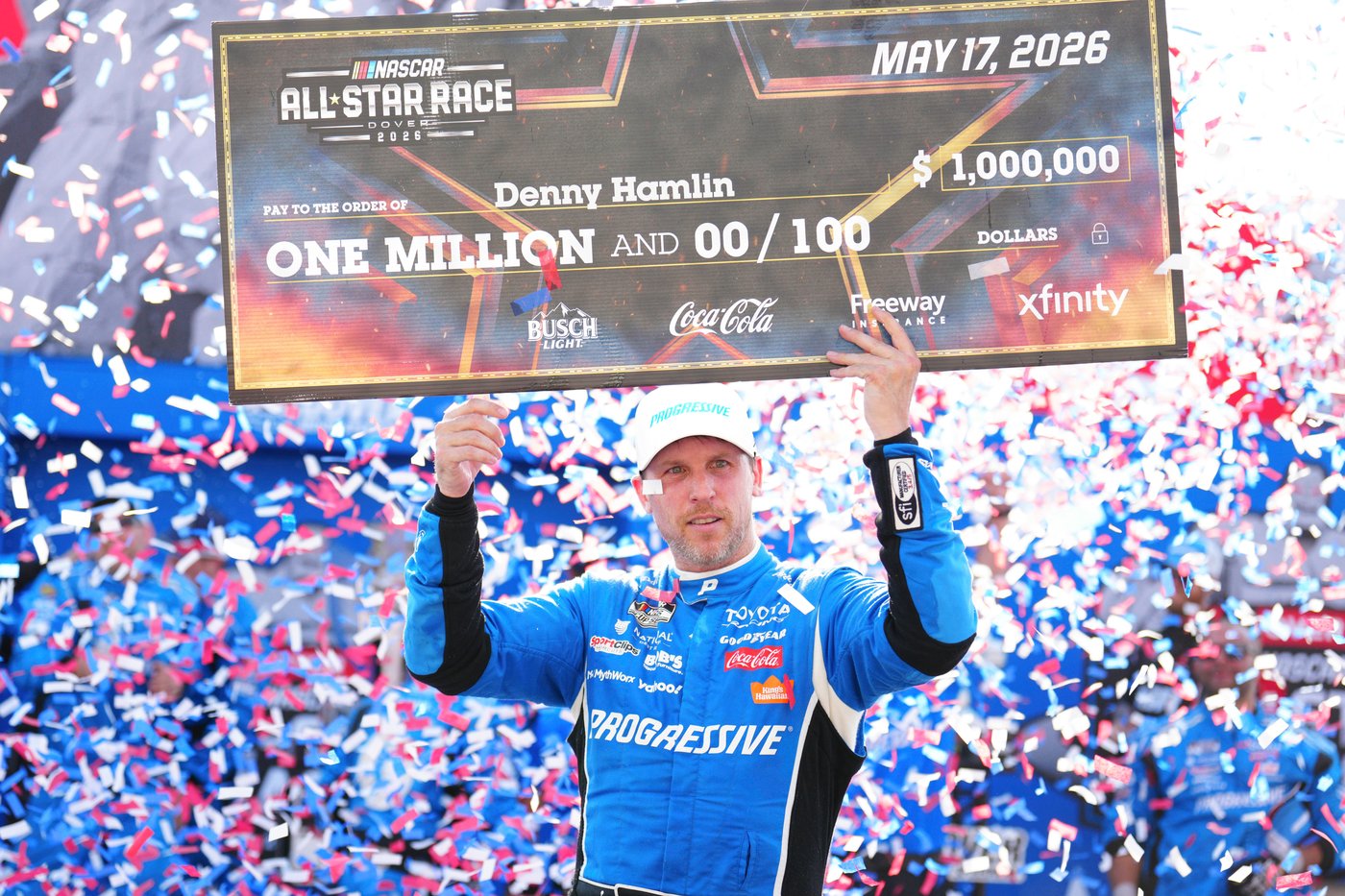 Denny Hamlin beats teammate Chase Briscoe at Dover for 2nd NASCAR All-Star Race win | iNFOnews.ca