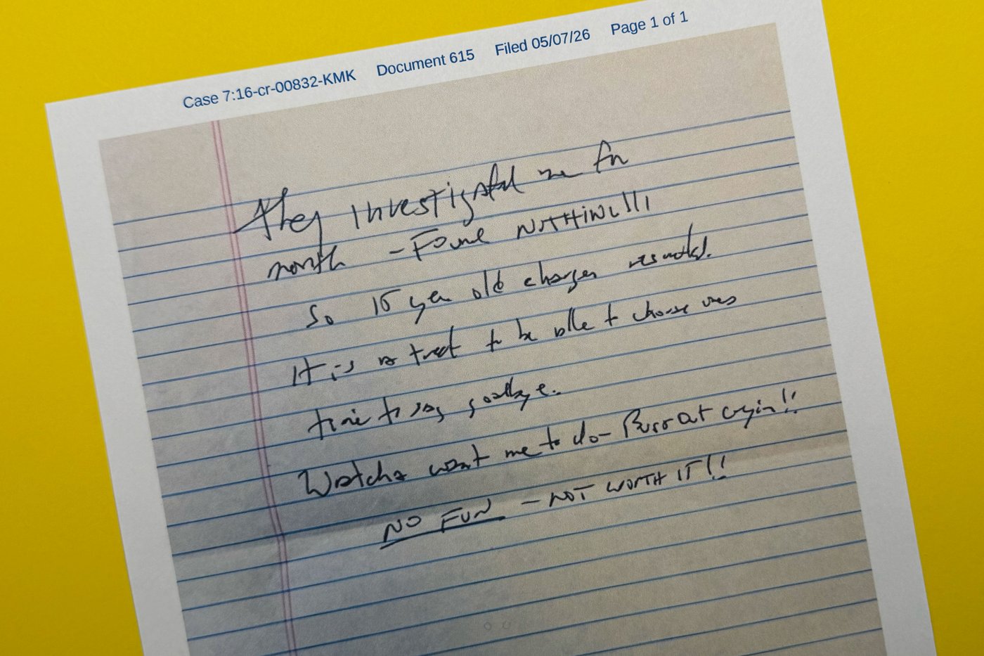 Handwriting on newly released note matches one found after Epstein's death, experts tell AP | iNFOnews.ca