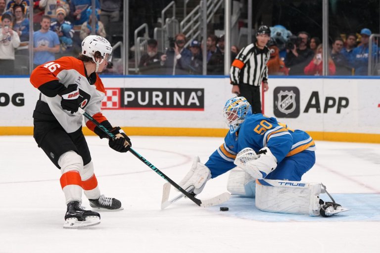 Zegras has 2 goals and assist, gets winner in shootout as Flyers beat Blues 6-5 | iNFOnews.ca