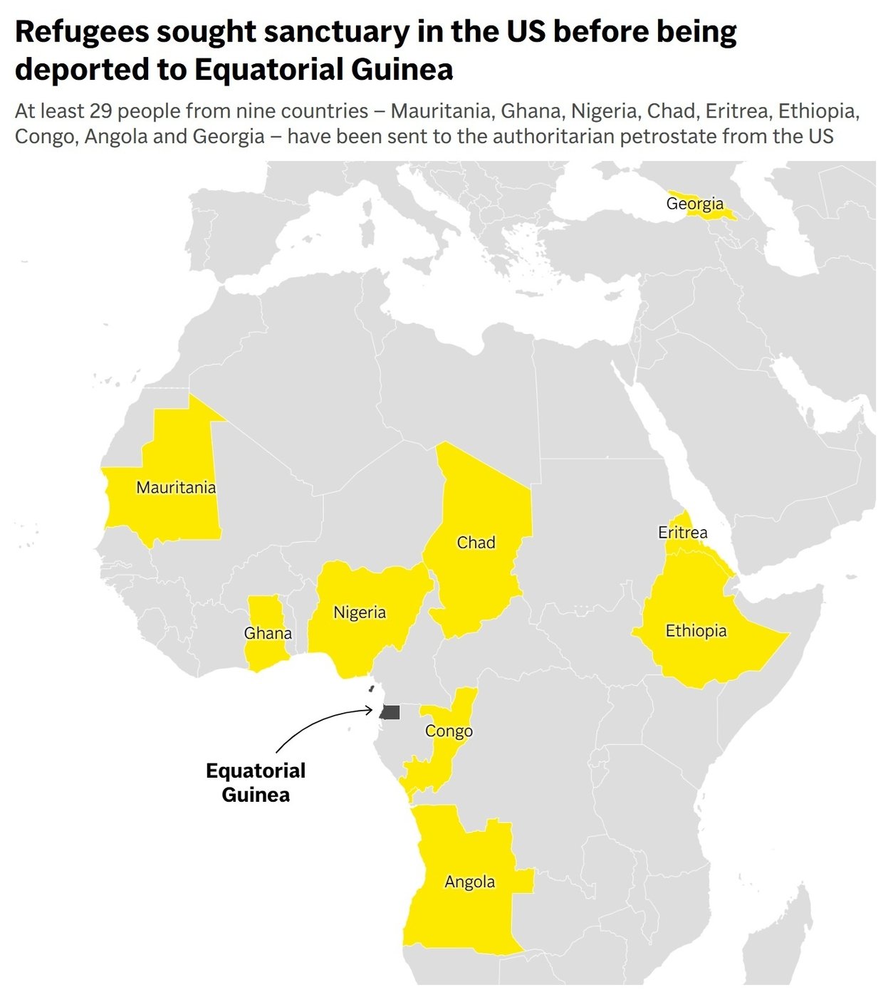 Secretive deal leaves deportees from the US stuck in Equatorial Guinea with 'no more hope' | iNFOnews.ca Secretive deal leaves deportees from the US stuck in Equatorial Guinea with 'no more hope' | iNFOnews.ca