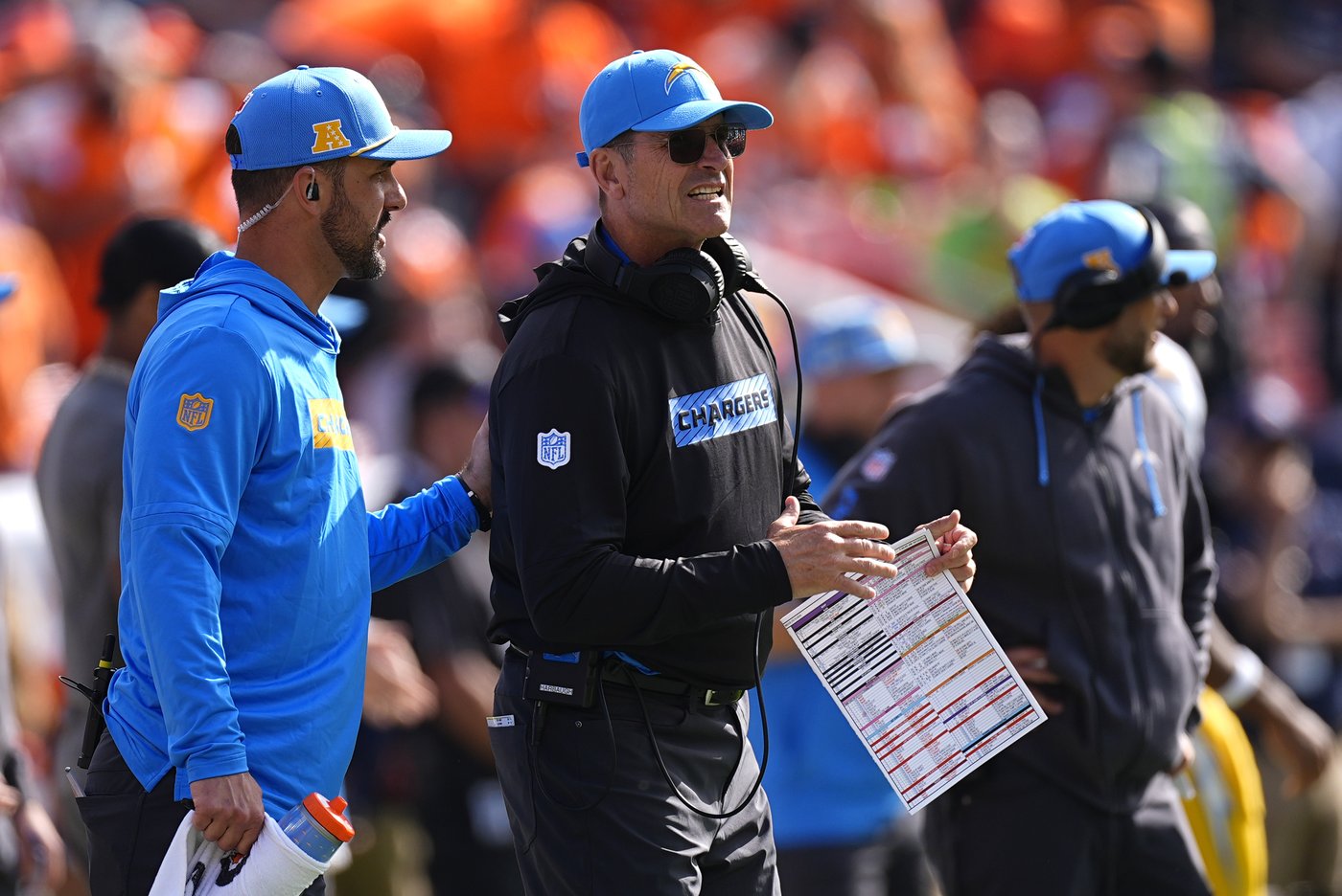 Jim Harbaugh misses part of Chargers' win over Broncos for treatment of irregular heartbeat | iNFOnews.ca