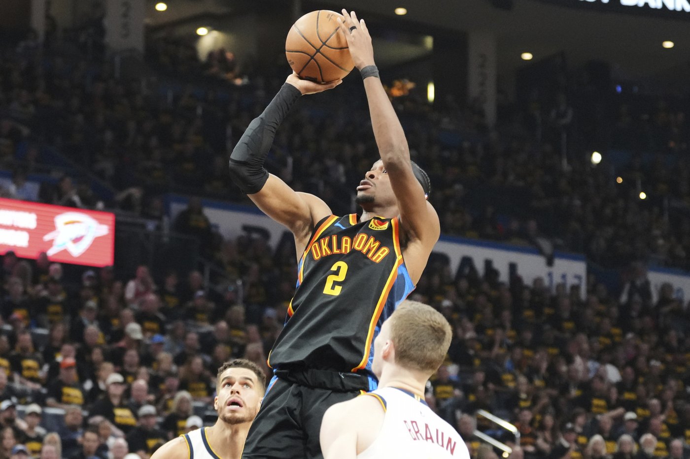 Gilgeous-Alexander scores 34 as Thunder roll past Nuggets 149-106, tie West semis at 1-1 | iNFOnews.ca