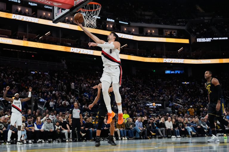 Avdija, Clingan get double-doubles as Trail Blazers beat Warriors 127-123 | iNFOnews.ca