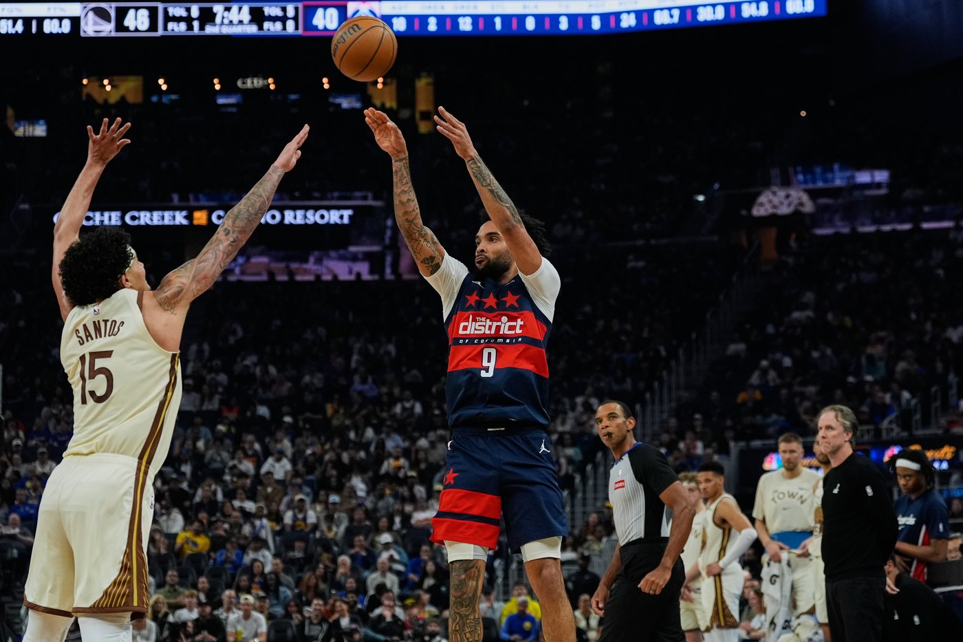 Porzingis and Santos come up big for Warriors in 131-126 win over Wizards | iNFOnews.ca Porzingis and Santos come up big for Warriors in 131-126 win over Wizards | iNFOnews.ca