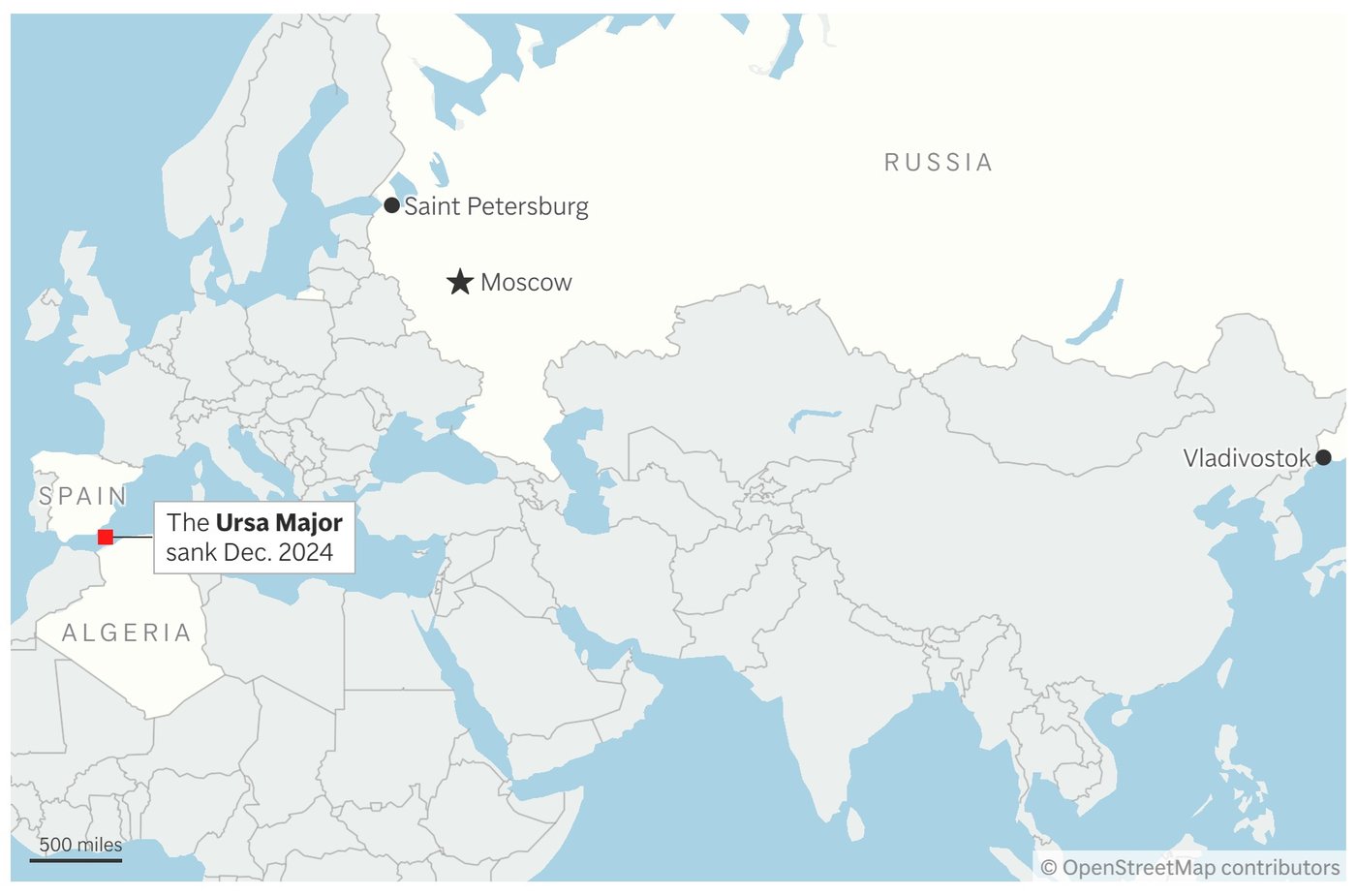 Russian ship that sank near Spain in 2024 may have carried nuclear reactor parts | iNFOnews.ca