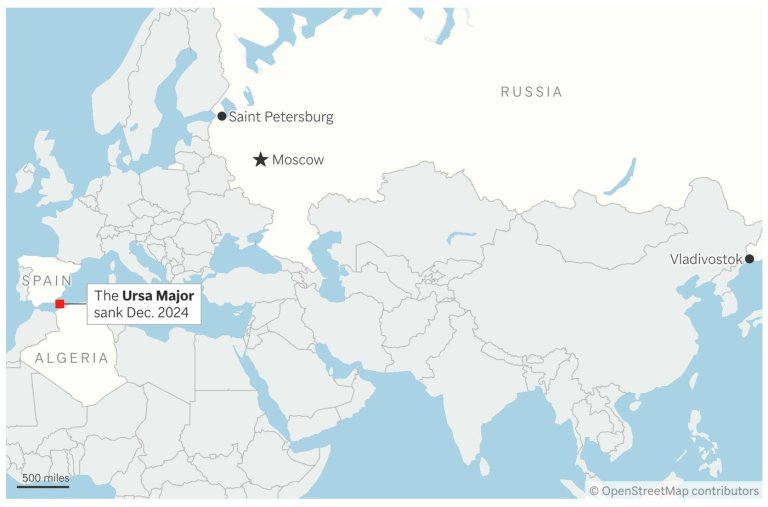Russian ship that sank near Spain in 2024 may have carried nuclear reactor parts | iNFOnews.ca