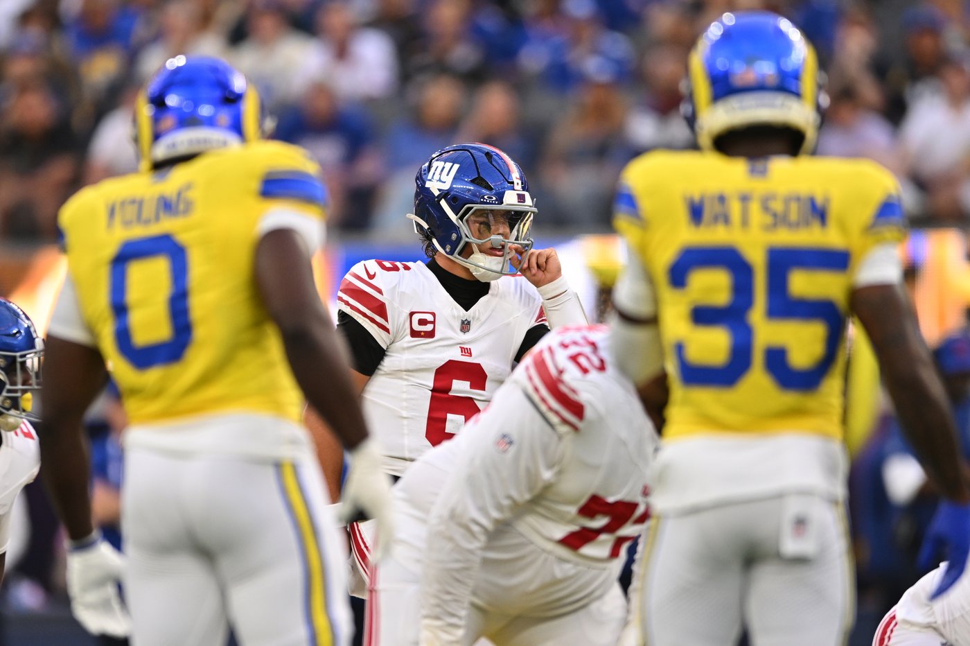 Giants QB Jaxson Dart is done for the regular season with a knee injury, coach John Harbaugh says | iNFOnews.ca