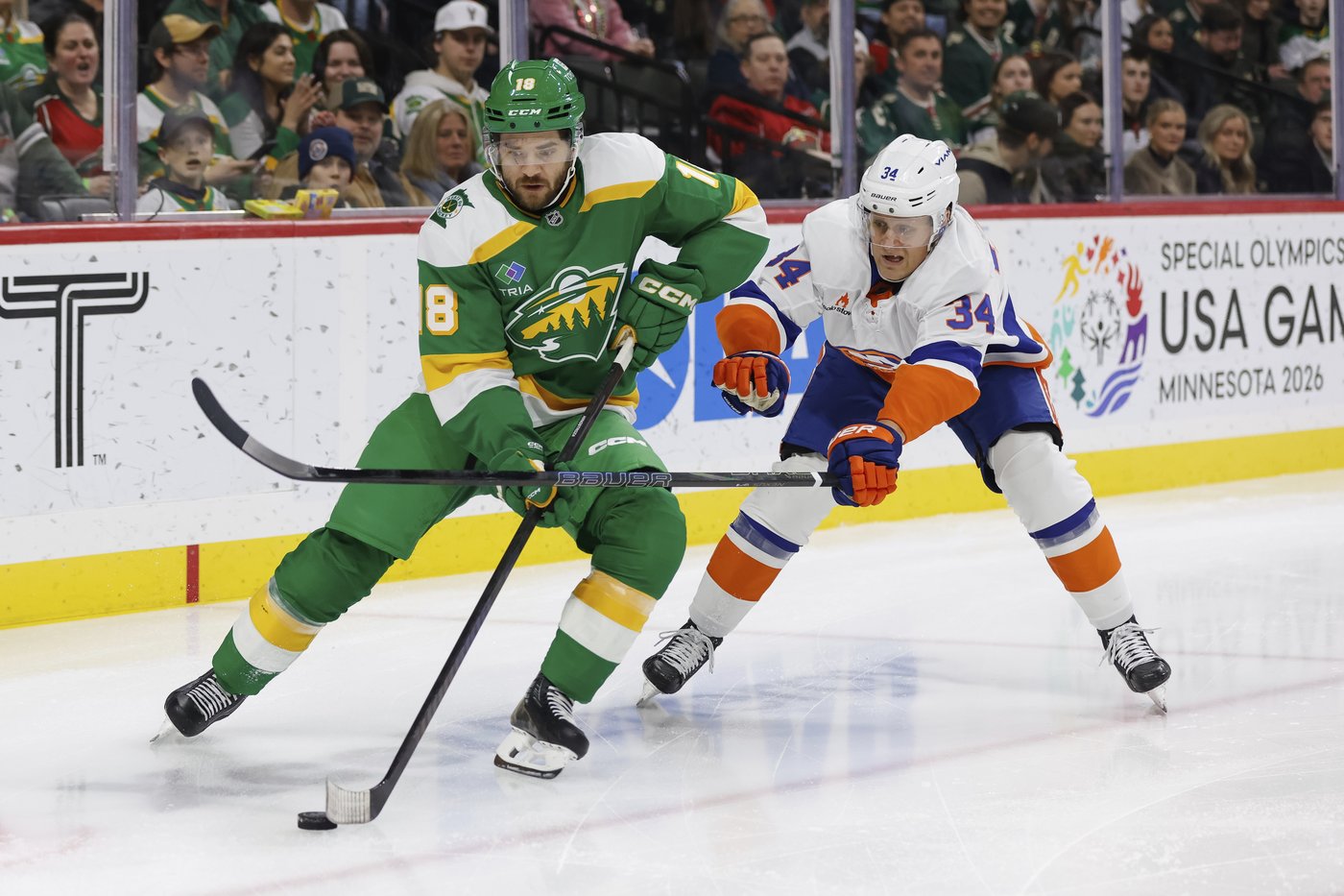 Boldy has 2 goals and assist as Wild score final 5 goals to beat Islanders 6-3 | iNFOnews.ca
