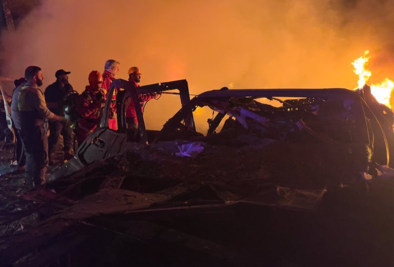 Photos show the scene in Beirut's Jnah area after an Israeli airstrike hits Lebanese capital | iNFOnews.ca