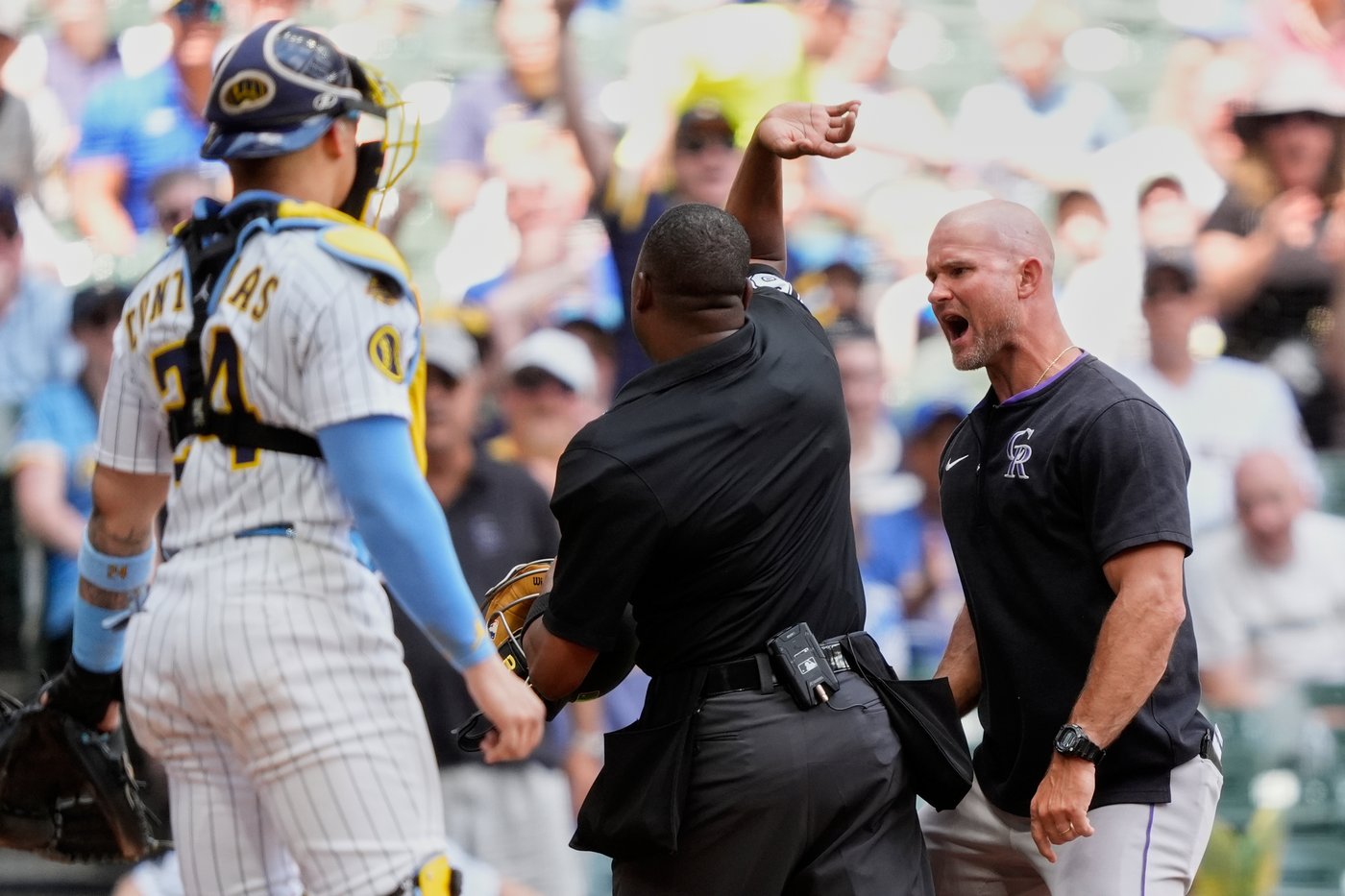 Freeman, Schaeffer ejected in the third inning of Colorado's game at Milwaukee | iNFOnews.ca Freeman, Schaeffer ejected in the third inning of Colorado's game at Milwaukee | iNFOnews.ca