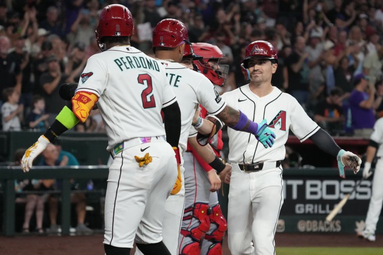 Corbin Carroll hits grand slam, E-Rod earns 100th win in D-backs' 8-1 victory over the Angels | iNFOnews.ca