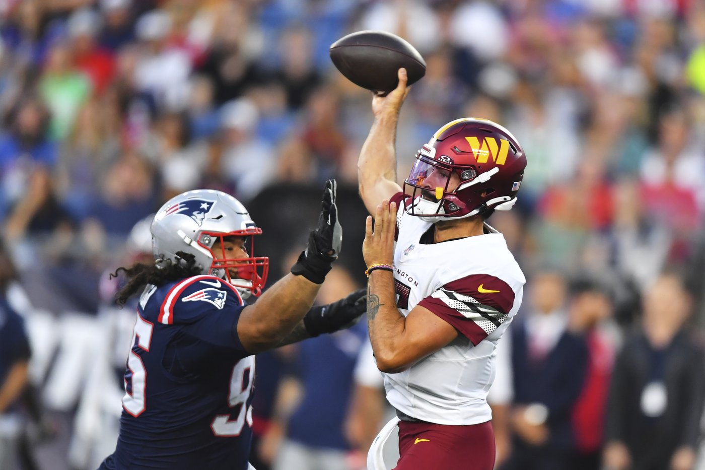 Patriots offense shines in 48-18 exhibition win over Commanders, as Washington rests starters, vets | iNFOnews.ca Patriots offense shines in 48-18 exhibition win over Commanders, as Washington rests starters, vets | iNFOnews.ca