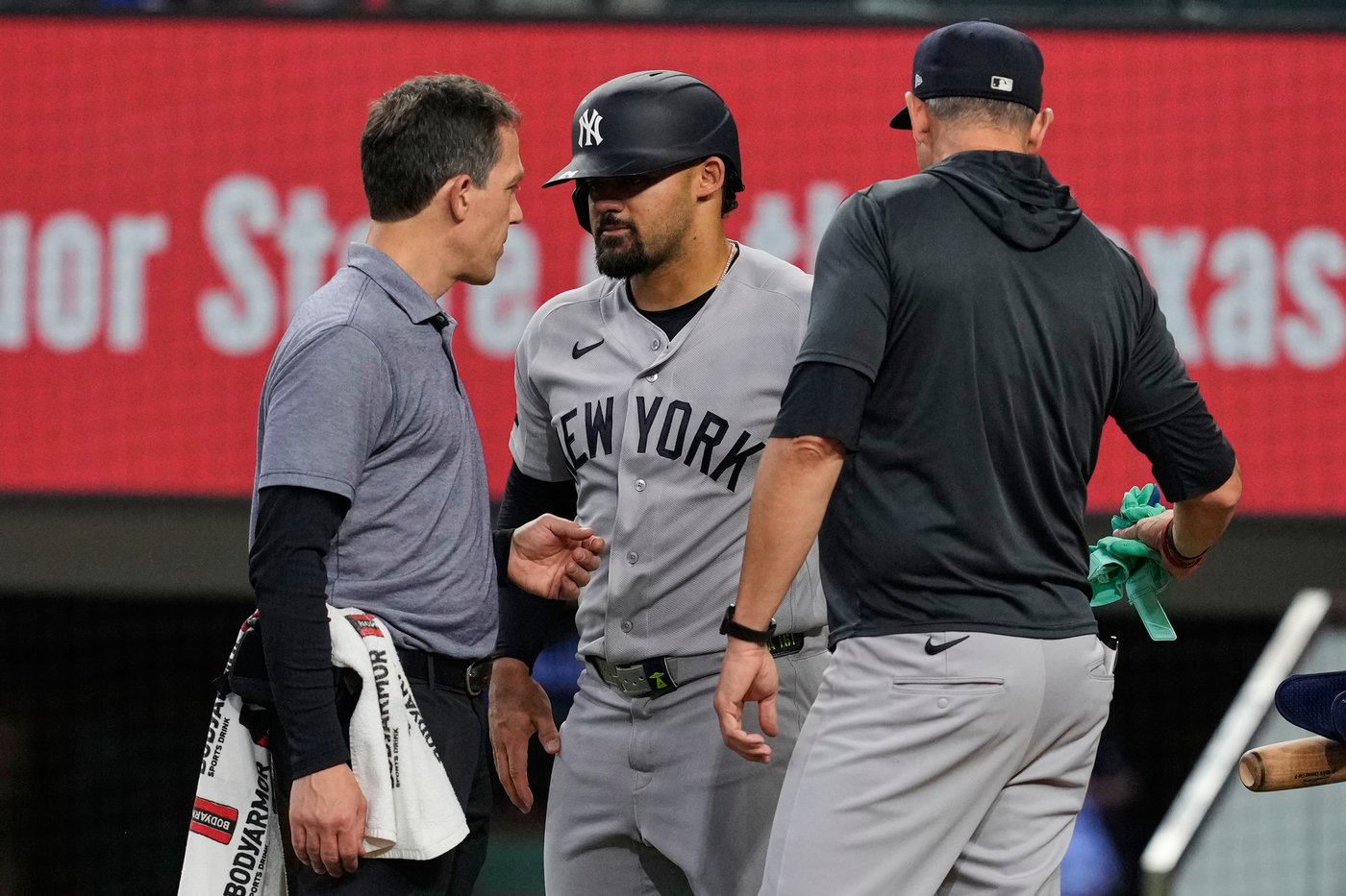 Yankees outfielder Jasson Dominguez to get more elbow testing after hit by pitch | iNFOnews.ca