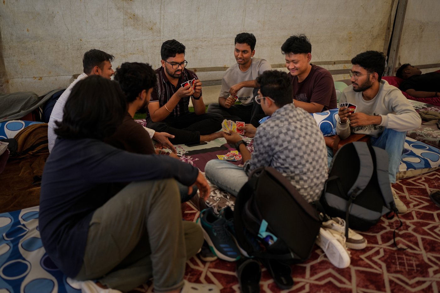 Photos show travellers stuck in the UAE taking shelter from war at Indian expat's home | iNFOnews.ca