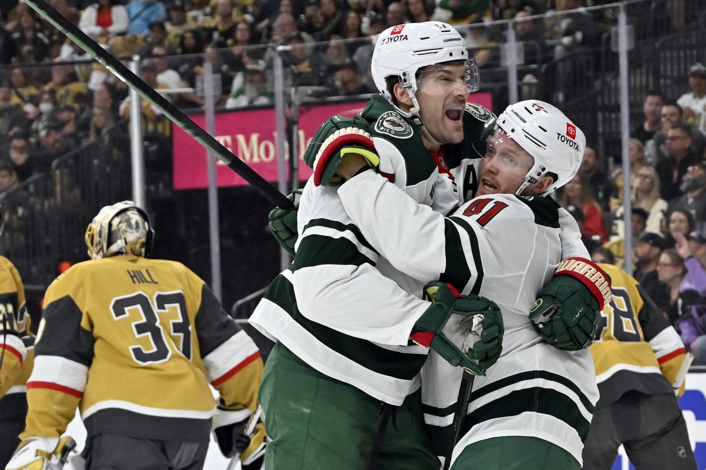 Kaprizov nets 3 points, Wild beat Knights 5-2 to tie series 1-1 | iNFOnews.ca