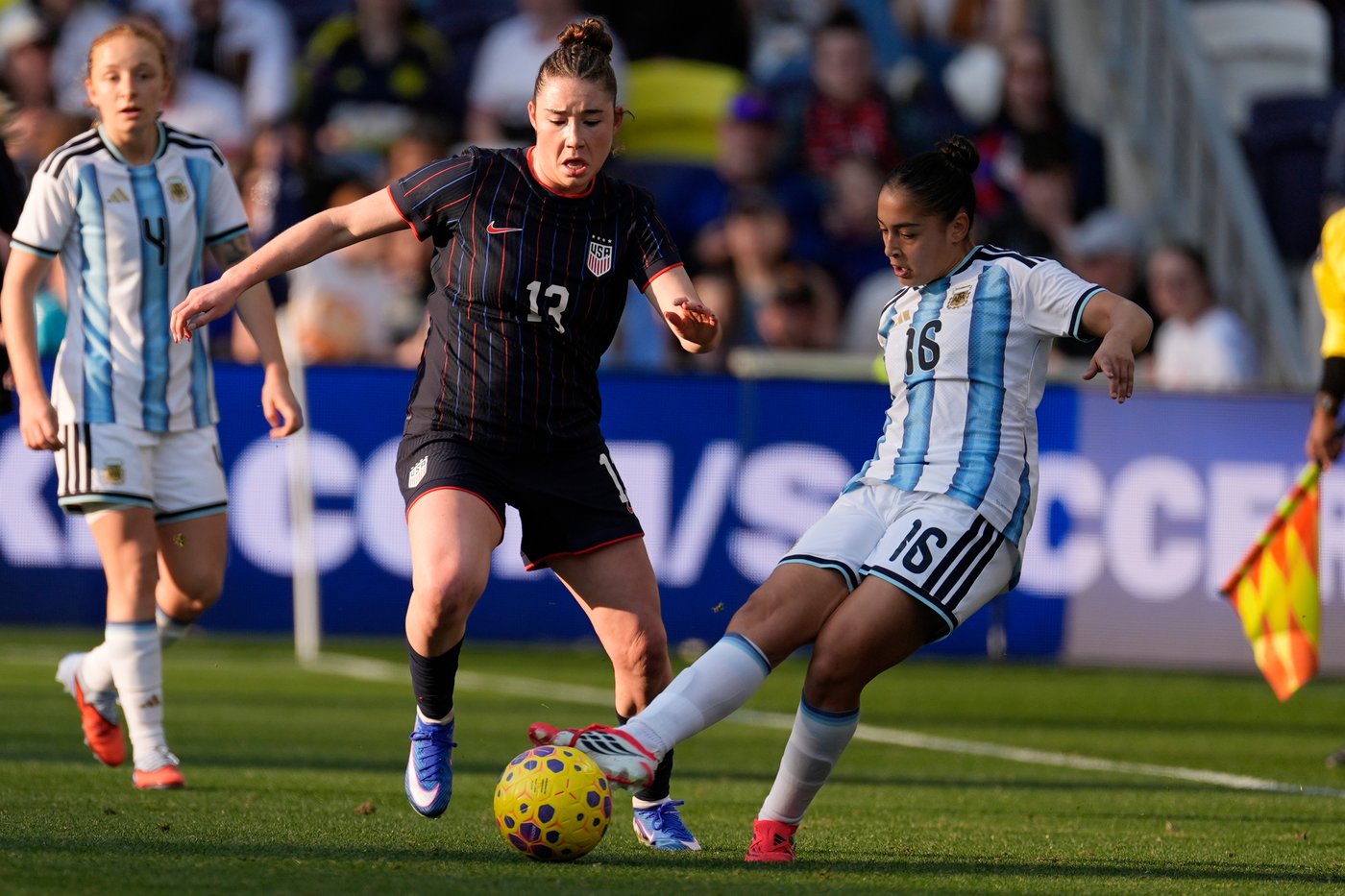 Trinity Rodman aggravates back injury late in USWNT's 2-0 win over Argentina in SheBelieves Cup | iNFOnews.ca