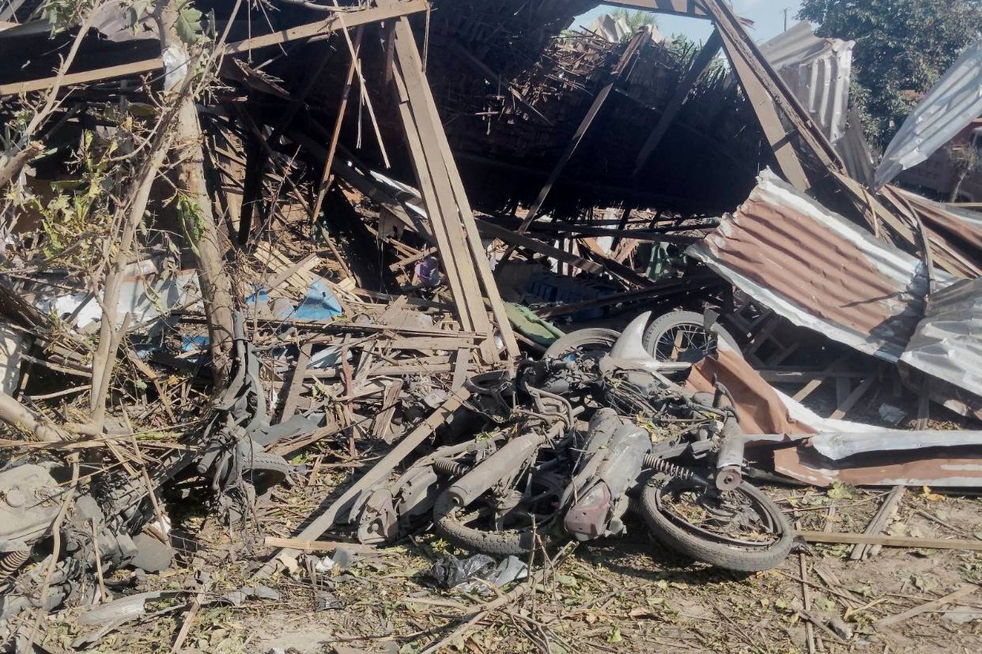 Myanmar military air strike on a tea shop kills 18 watching a football match on TV | iNFOnews.ca
