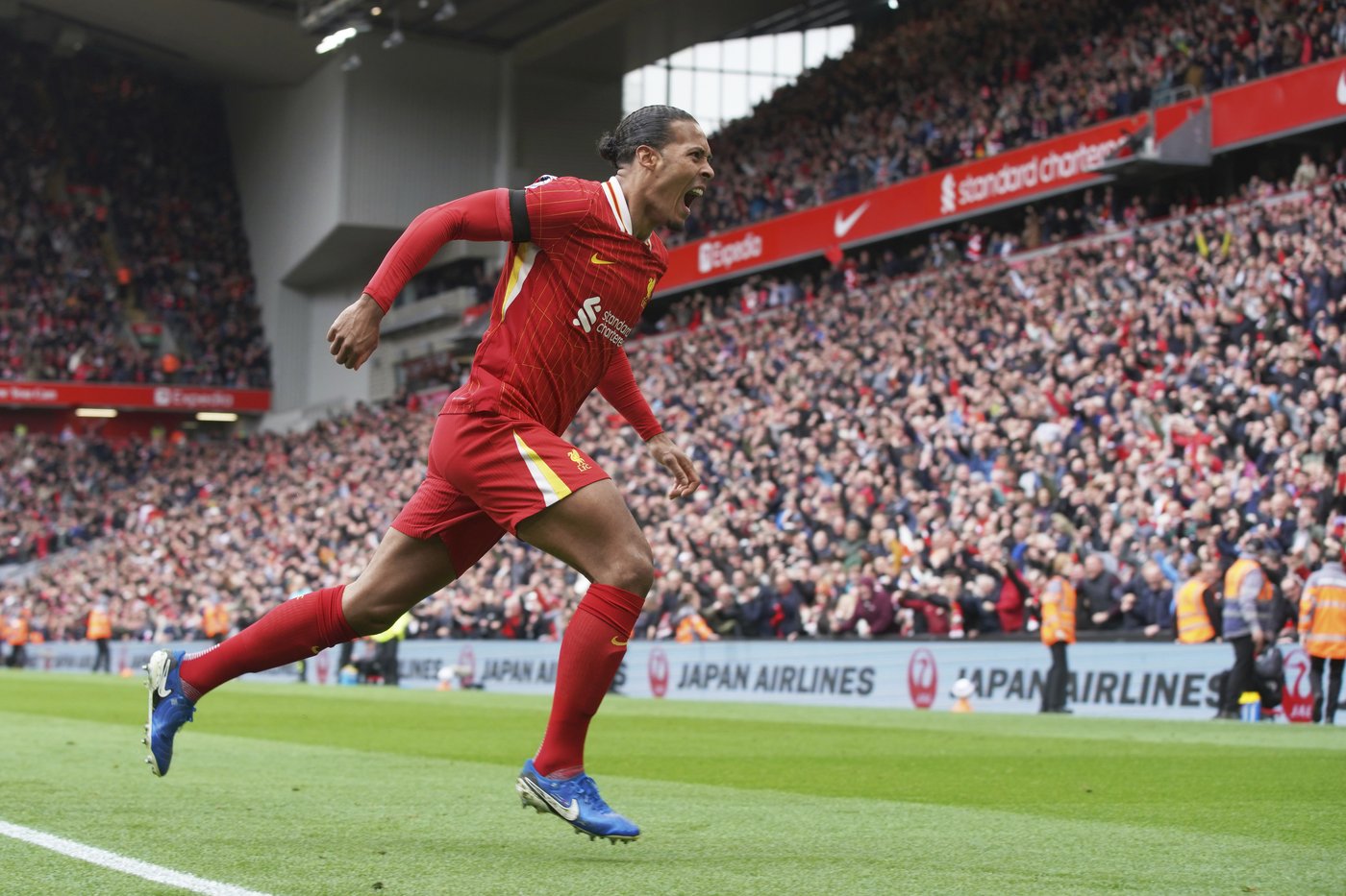 Late Van Dijk goal sees Liverpool move to within six points of the Premier League title | iNFOnews.ca Late Van Dijk goal sees Liverpool move to within six points of the Premier League title | iNFOnews.ca