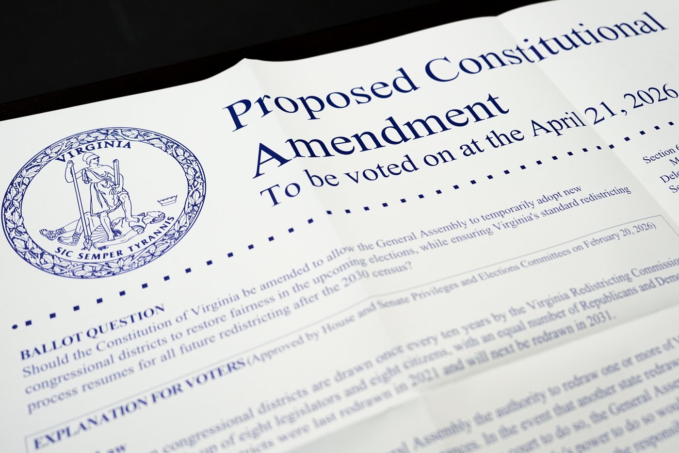 Democrats ask the Supreme Court to halt a Virginia ruling blocking new congressional districts | iNFOnews.ca
