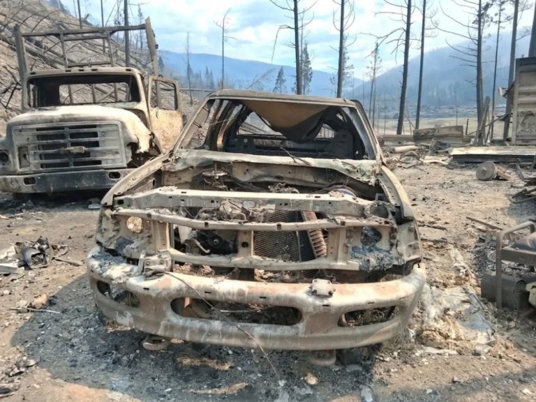 'Everything is gone' in images showing wildfire damage outside Clinton, B.C. | iNFOnews.ca