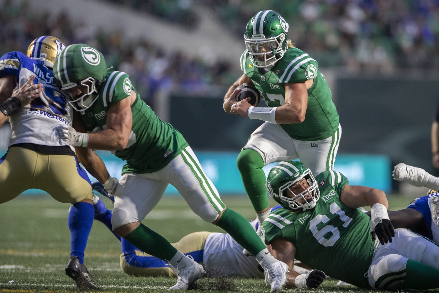 Stevens scores 3 touchdowns as Roughriders beat Blue Bombers 32-26 in OT thriller | iNFOnews.ca Stevens scores 3 touchdowns as Roughriders beat Blue Bombers 32-26 in OT thriller | iNFOnews.ca