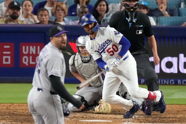 Mookie Betts delivers a clutch 2-strike hit in the eighth as Dodgers beat Rockies 4-3 | iNFOnews.ca