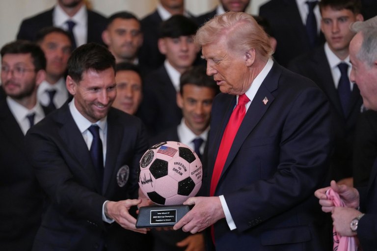 Lionel Messi and Inter Miami feted by President Donald Trump at the White House for MLS Cup title | iNFOnews.ca
