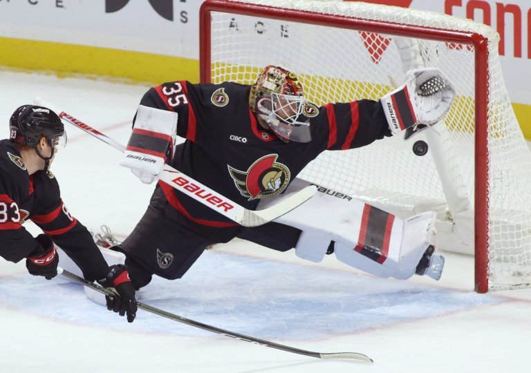 Ullmark's first shutout of the season lifts Senators to 4-0 win over reeling Penguins | iNFOnews.ca